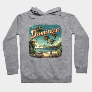 Dominica (with White and Red Lettering) Hoodie